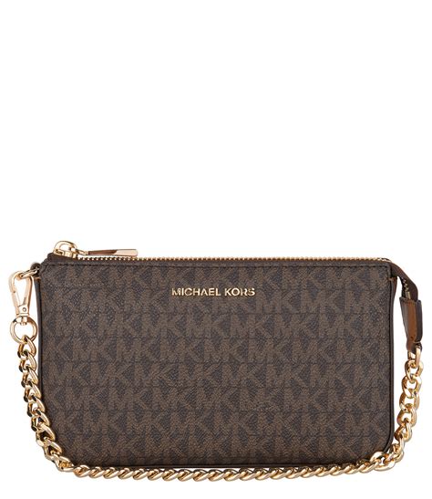 michael kors brown chain bag|michael kors pouchette crossbody.